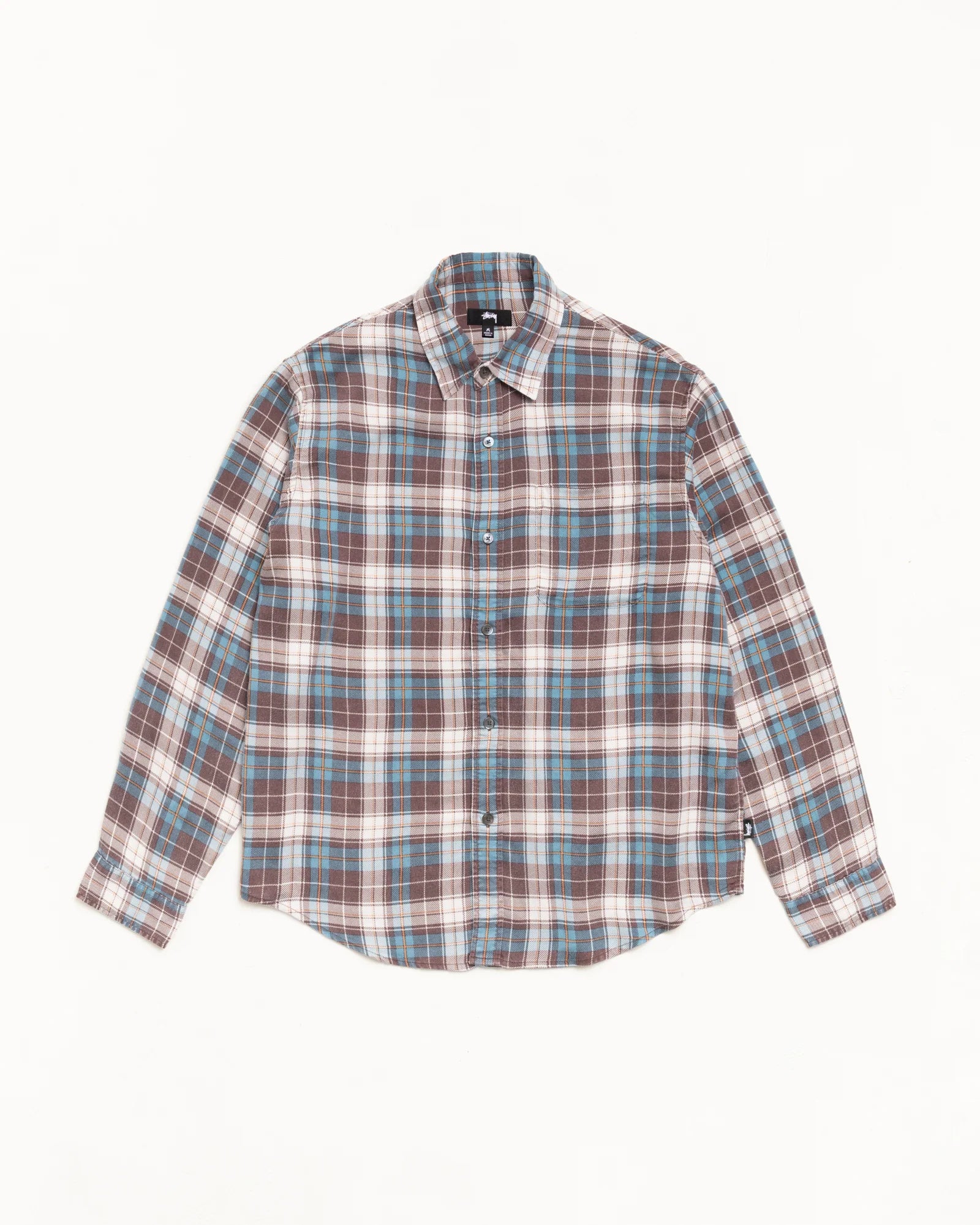 STUSSY Matthew Plaid Shirt Brown - Stussy Hoodie - Modern Fit 