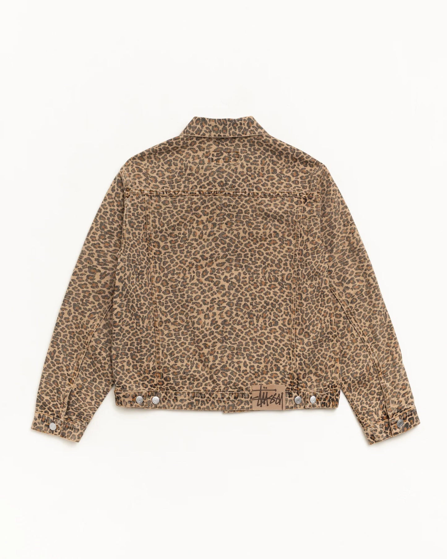STUSSY DENIM TRUCKER JACKET LEOPERD