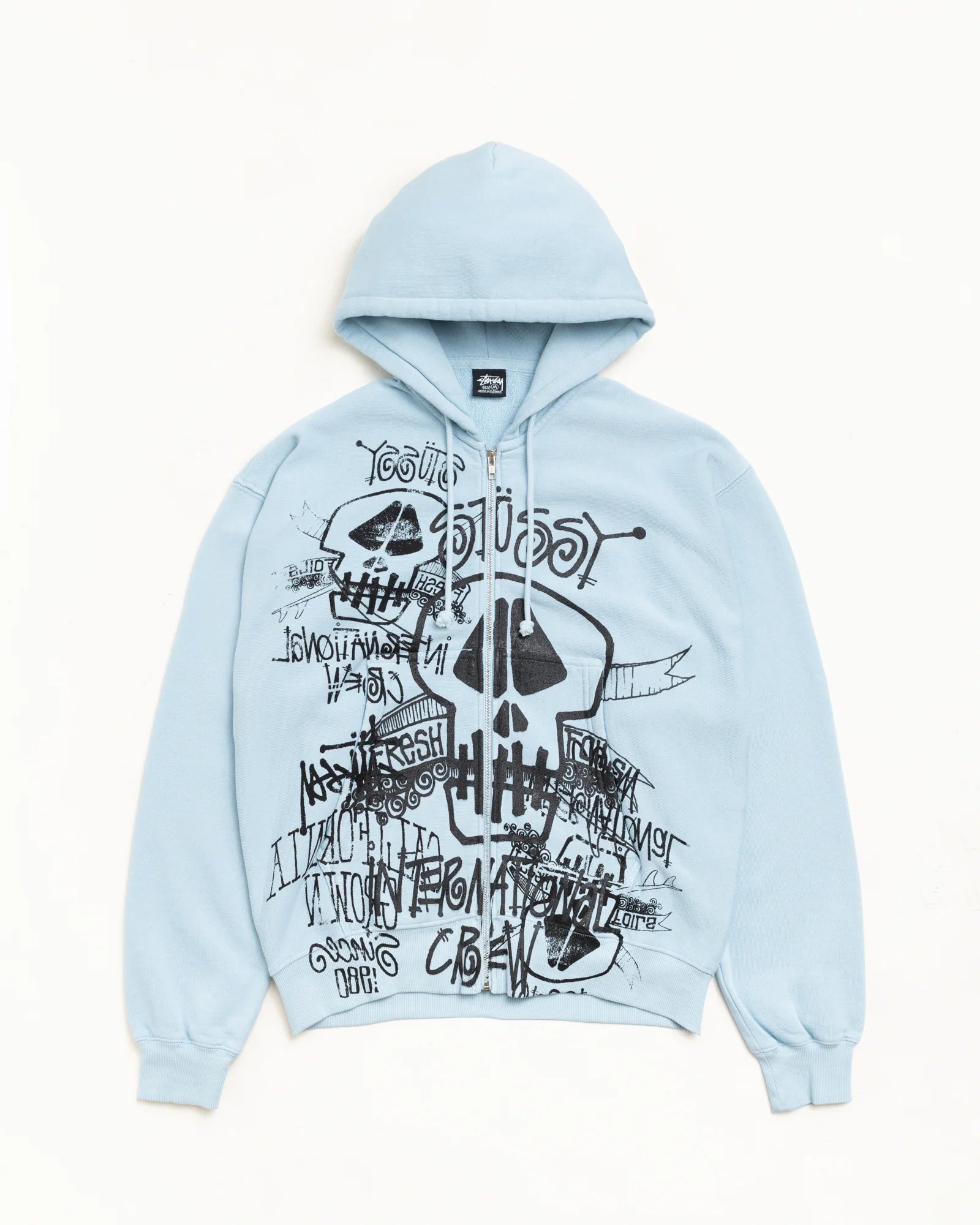 STUSSY Skulls Zip Hoodie Pigment Dyed - Stussy Hoodie Collection
