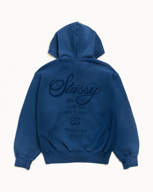 STUSSY WORLD TOUR ZIP HOODIE