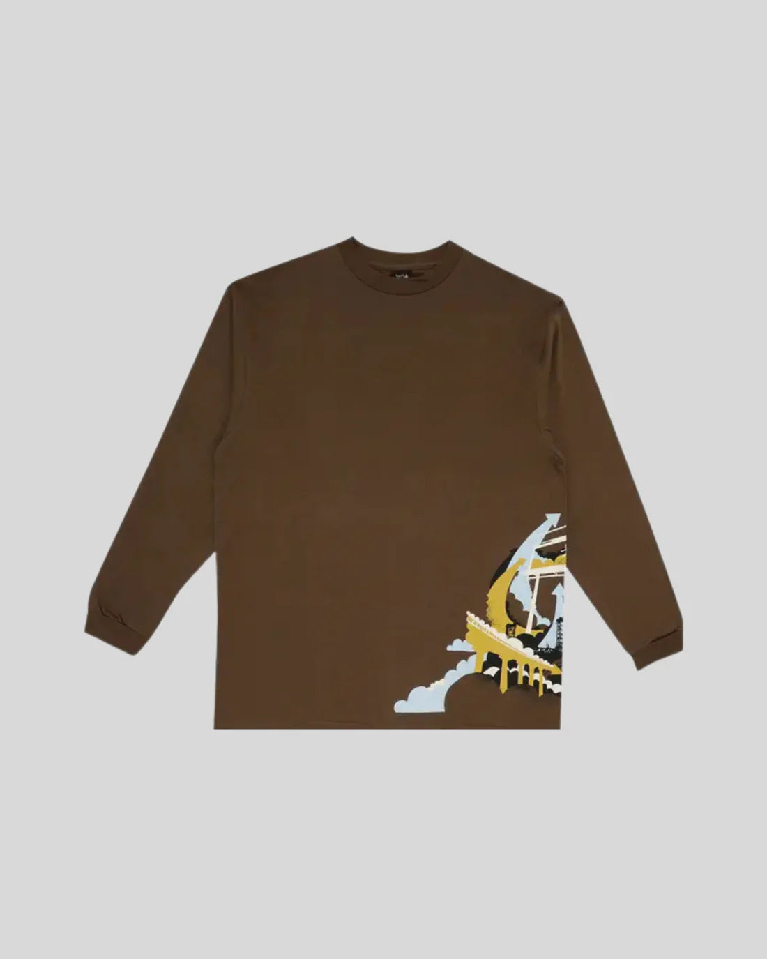STUSSY Long Sleeve Tee Brown - Stussy Hoodie - Casual Essentials