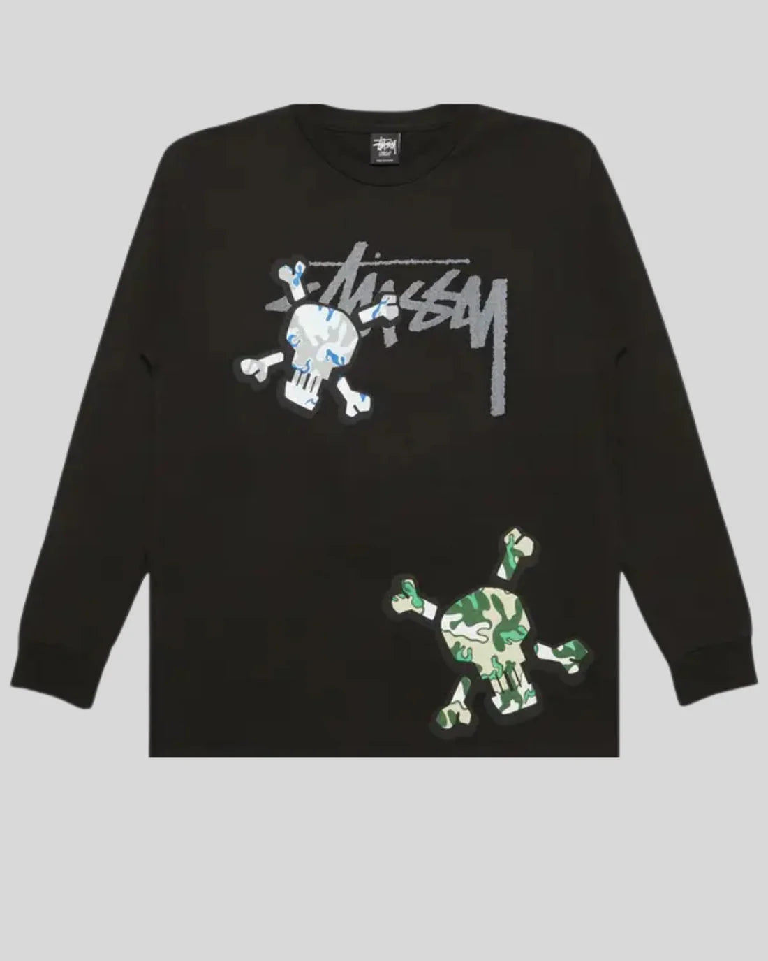 STUSSY Stock Link Skull Long Sleeve - Stussy Hoodie - Graphic