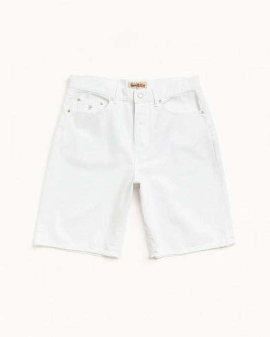 STUSSY BIG OL' SHORT DENIM WHITE