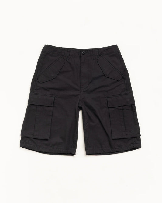 STUSSY CARGO SHORT RIPSTOP BLACK