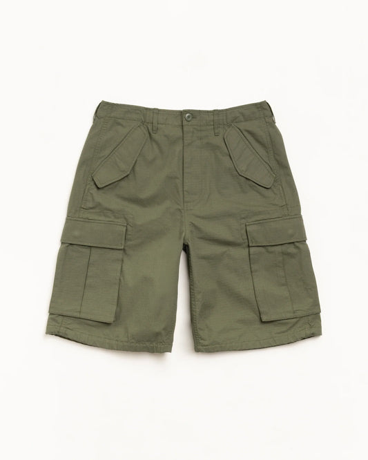 STUSSY CARGO SHORT RIPSTOP OLIVE GREEN
