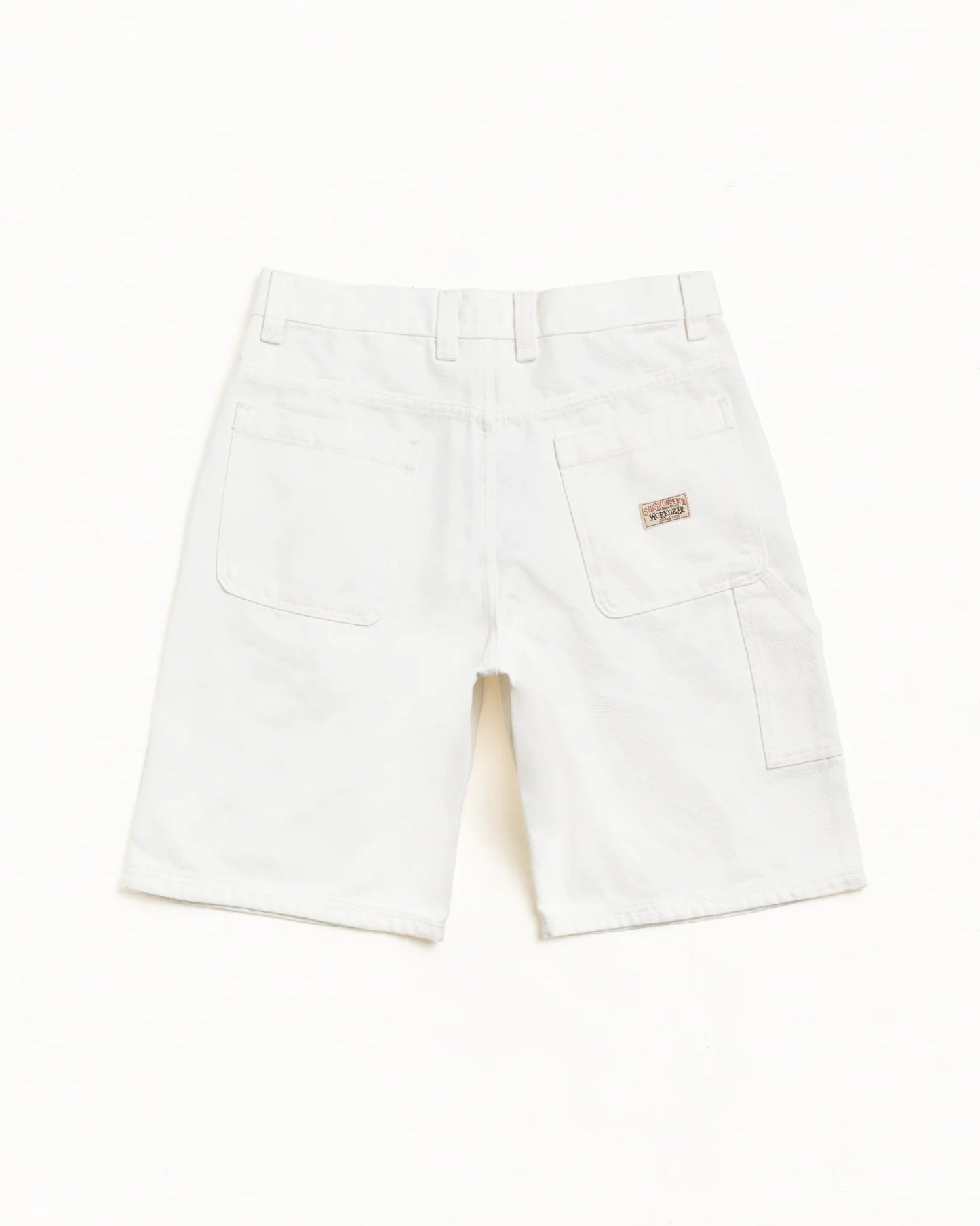 STUSSY CANVAS WORK SHORT WHITE