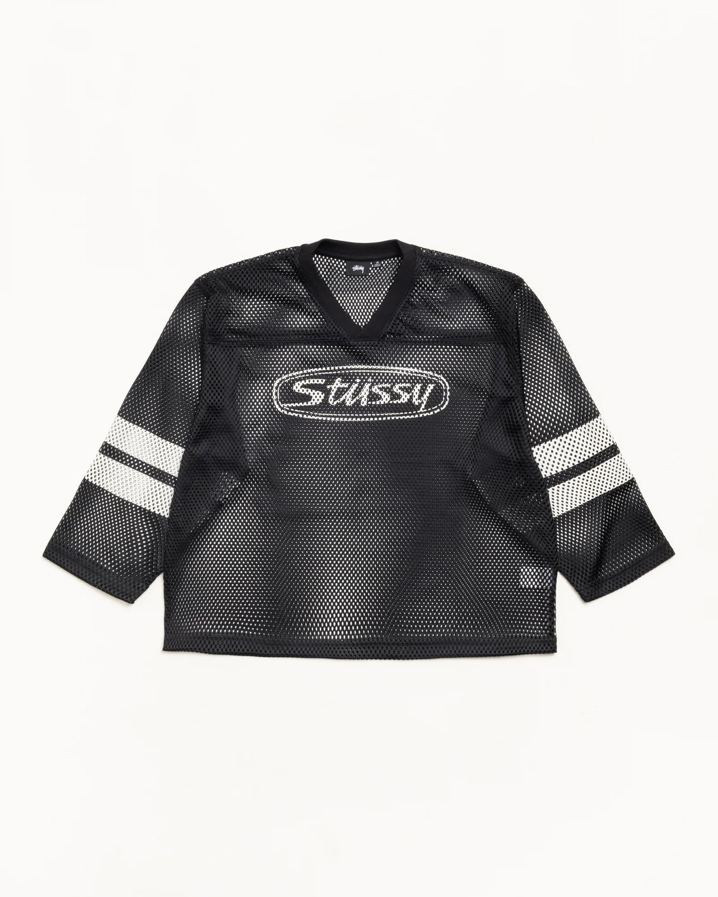 STUSSY TRUCKER TEAM JERSEY BLACK