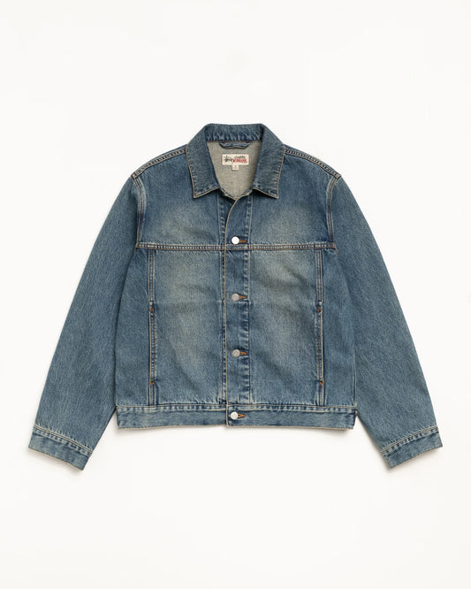 STUSSY DENIM TRUCKER JACKET WEKEND WASH