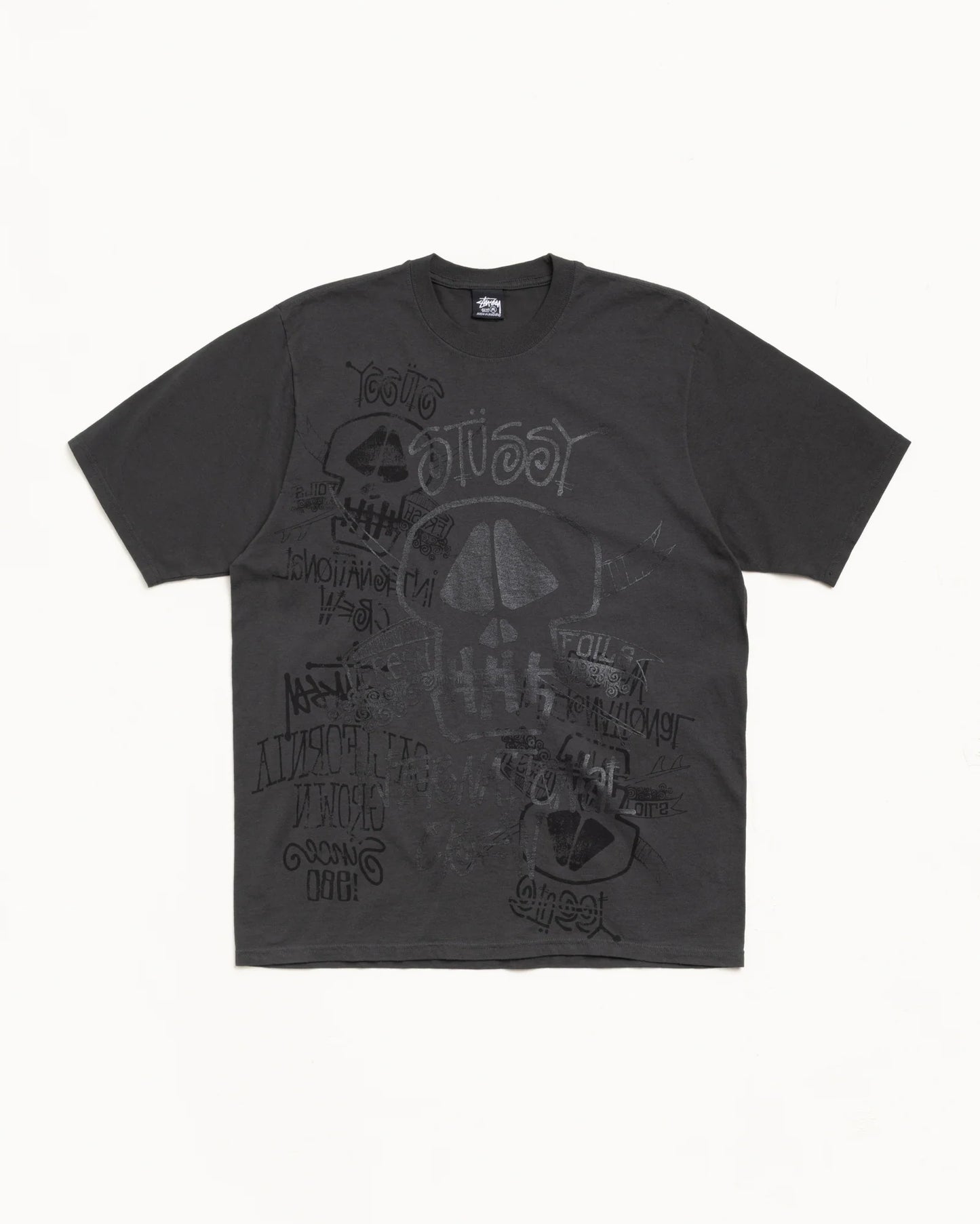 STUSSY SKULLS TEE PIGMENT DYED