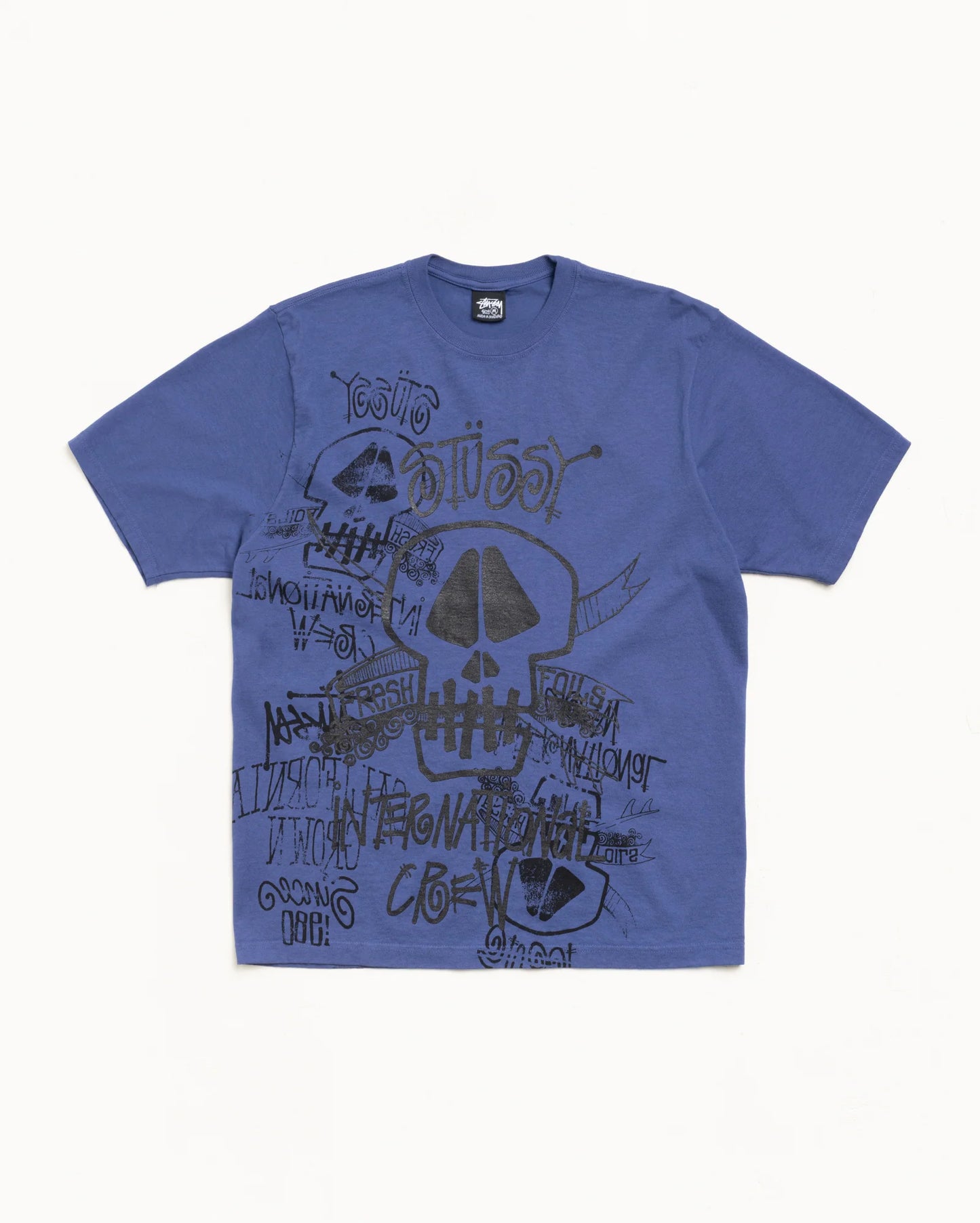 STUSSY SKULLS TEE PIGMENT DYED