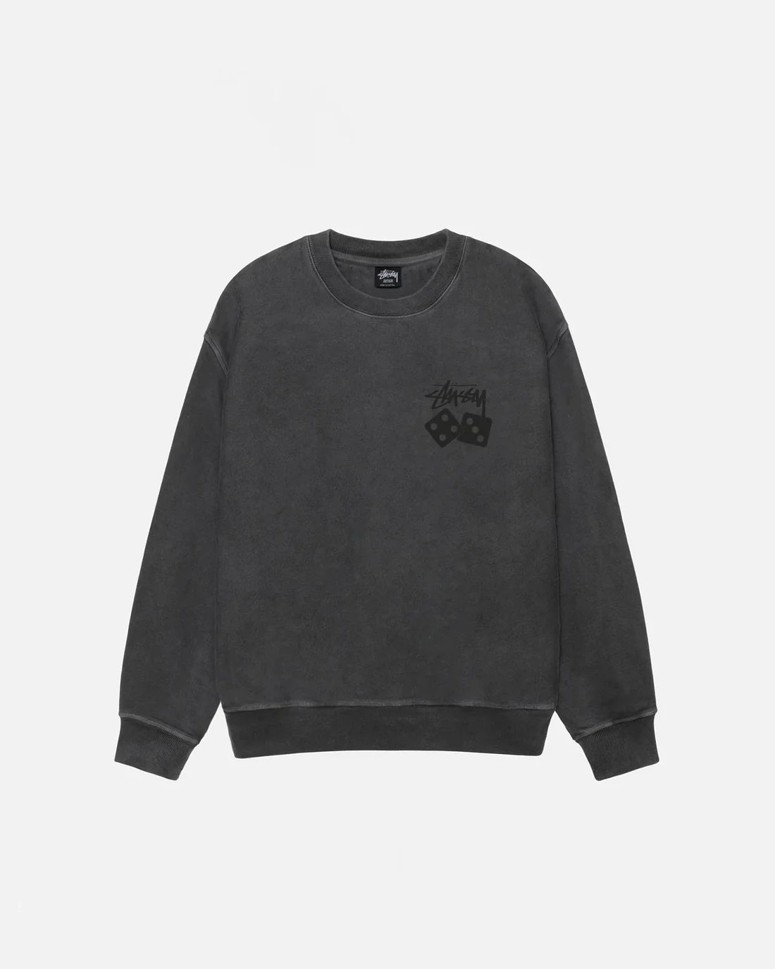 STUSSY DICE LONG SLEEVE PIGMENT DYED TEE